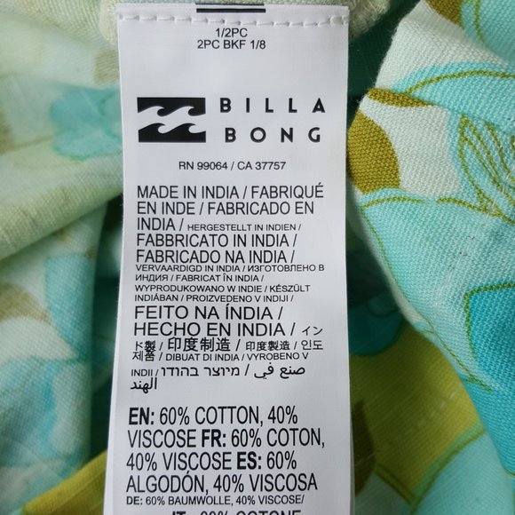 Billabong ! Green Simply The Best Floral Mini Dress - Picture 4 of 8